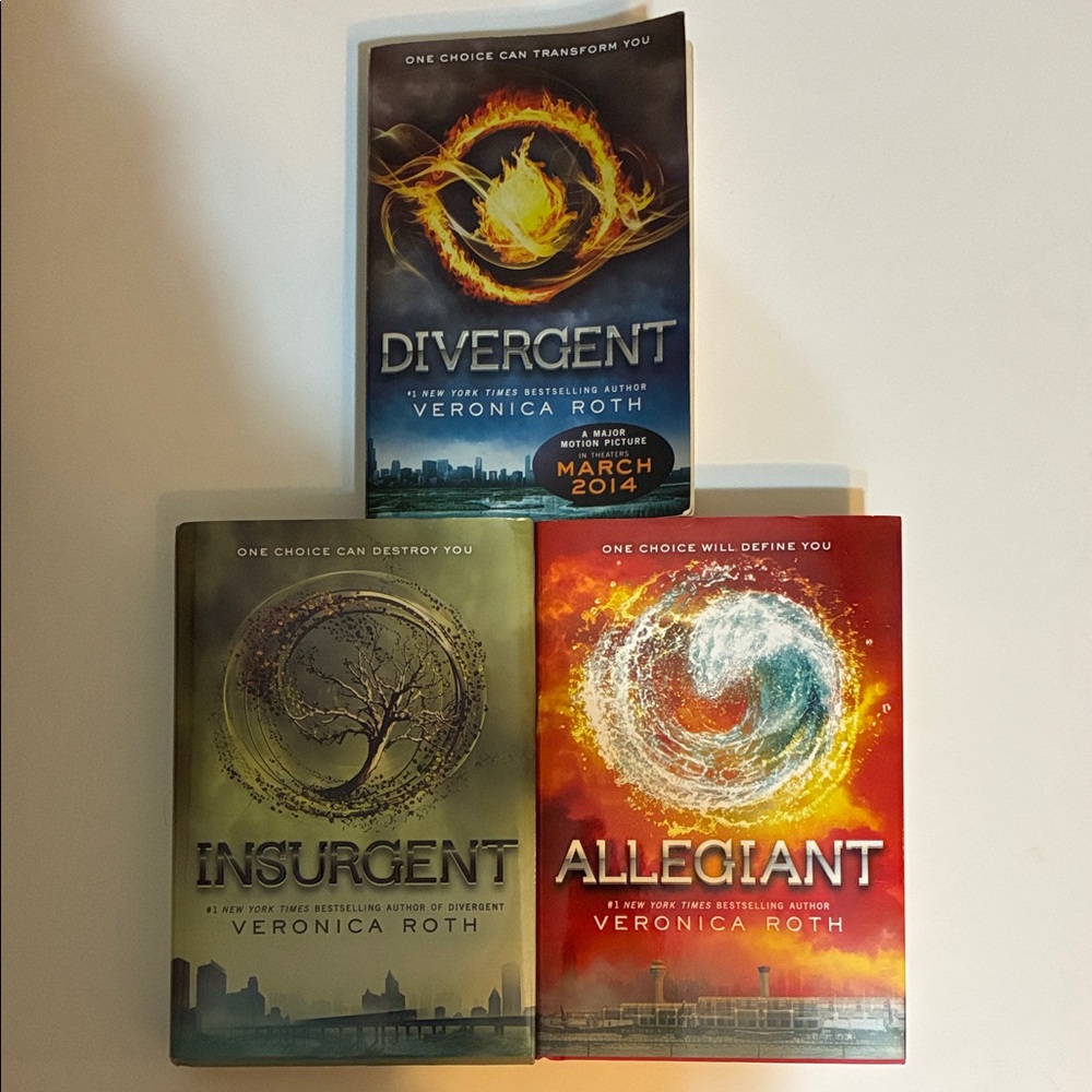 Divergent Trilogy Book Set by Veronica Roth; Insurgent and Allegiant Hardcovers
